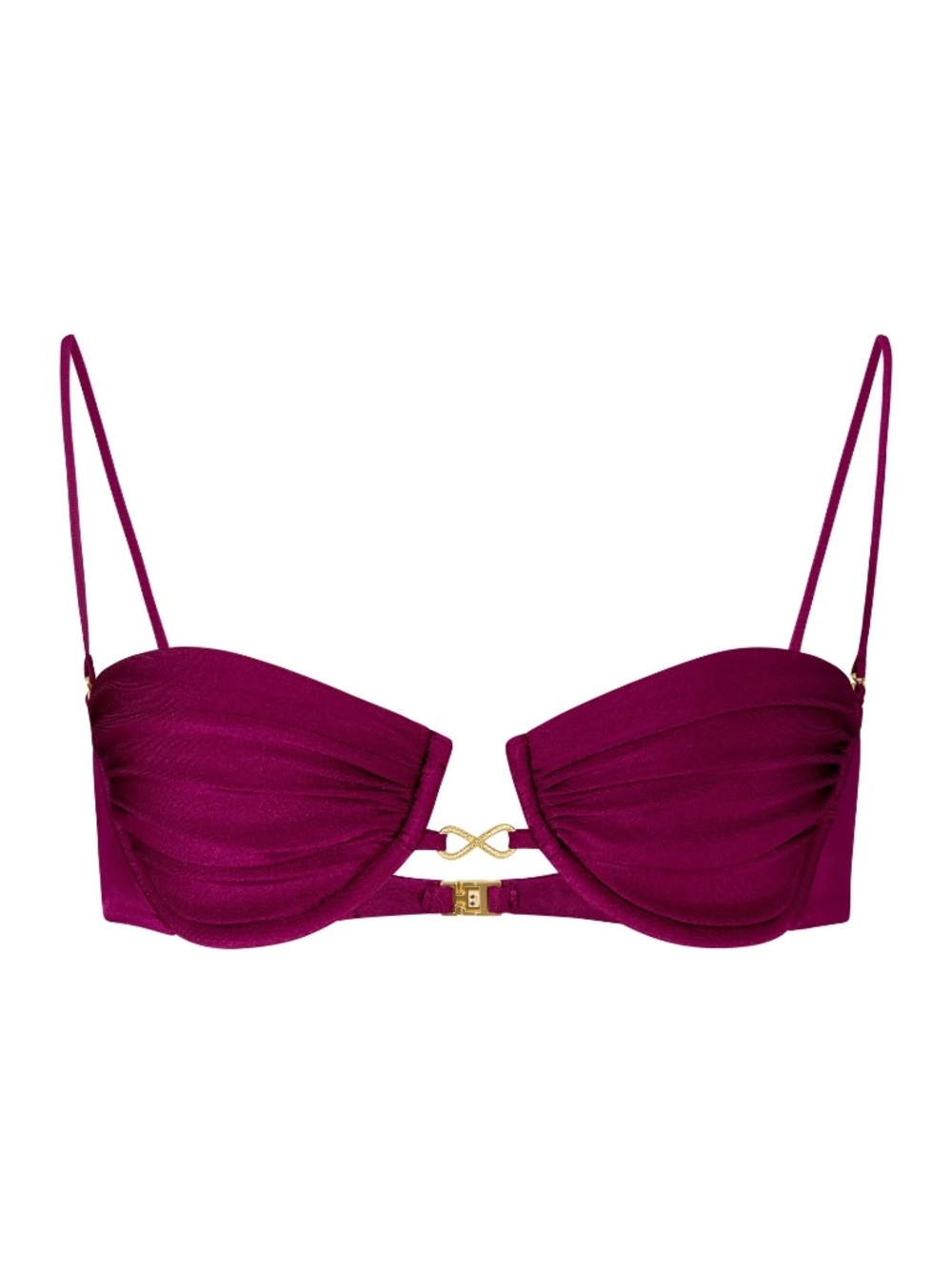 NWT Sommer Swim Camelia Balconette Bikini Top (Plum Caspia) Size Small